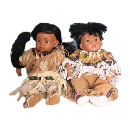 Native american porcelain doll - native,