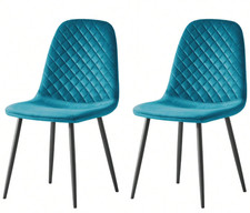 Set Of 2 Velvet/Suede Dining