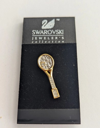 Swarovski tennis racket brooch - swarovski,