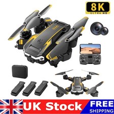8K HD Drone Dual Camera WIFI FPV Foldable Selfie RC Quadcopter+3 Batteries 2025