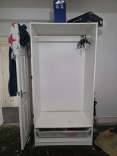 IKEA Pax White Wardrobe - No Doors. Good Condition. Measurements In Photos.