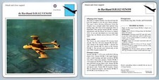 De Havilland D.H.112 Venom - Attack - Warplanes Collectors Club Card