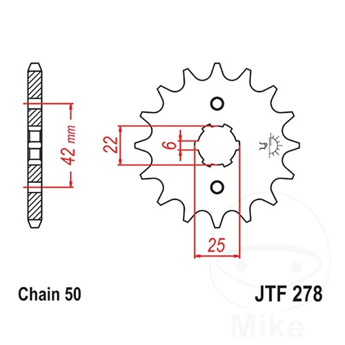 Front sprocket 530 p - 530,
