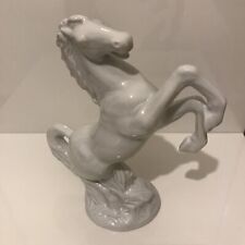6BLeDr - Design Porcelain Figurine Aufsteigendes Horse Vintage White 24cm #1 