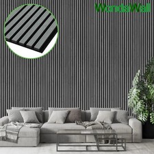 Grey Wood Acoustic Slat Wall