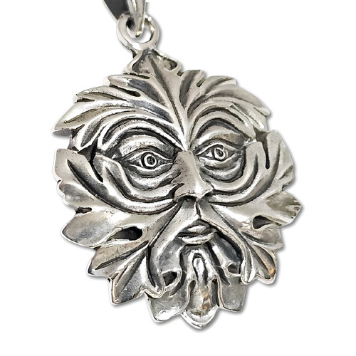 Greenman pendant 925 silver - pendant,