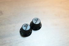 Rare Fender F Knobs (Pair) Original: HM Strat, Boxer, Contemporary Strat, Japan