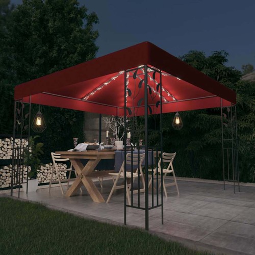 Gazebo with led string lights - gazebo,