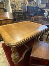 Solid Vintage Oak Dining Table