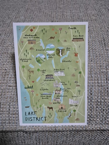 National trust postcard lake - national,