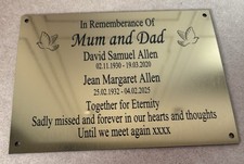 BP66 Personalised Engraved Brass Bench Grave Plaque  Memorial Marker Funeral