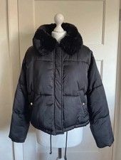Boxy Satin Puffer Jacket Coat