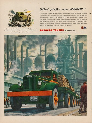 1945 truck semi haul - 1945, autocar