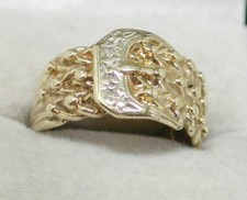 Gent / Ladies 9ct Gold Lovely Diamond Set Buckle Ring size O - 22139