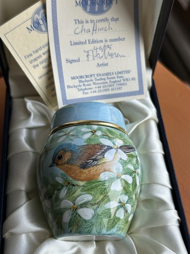 Moorcroft enamel chaffinch ltd - moorcroft,