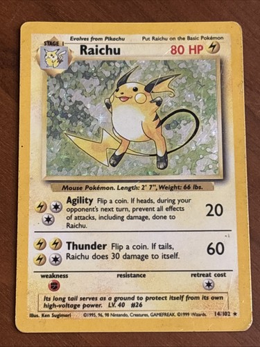 Raichu 102 base - raichu, set