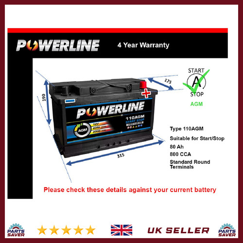 Agm battery fits - fits, xe