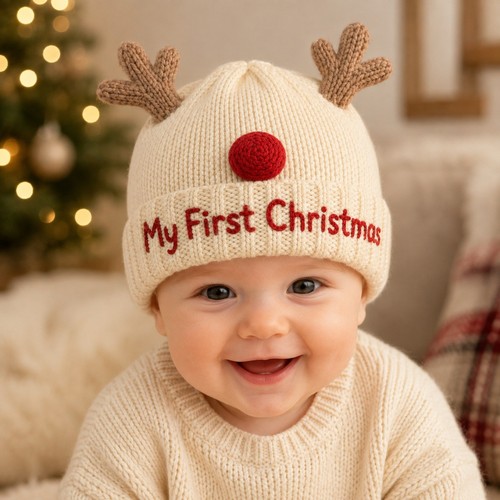 First christmas reindeer - first,