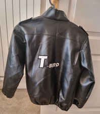 Grease T Bird Kids Jacket Black With Logo - Large Age 10-12 - Smiffys