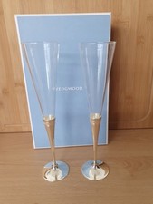 Wedgwood Crystal Champagne Glasses - Wedding Engagement Celebrations 