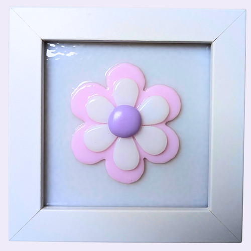 Handmade fused glass flower - handmade,