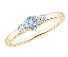 14k solid gold aquamarine and - solid,