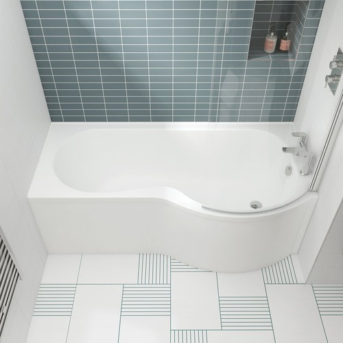 Nuie shaped shower - p-shaped,