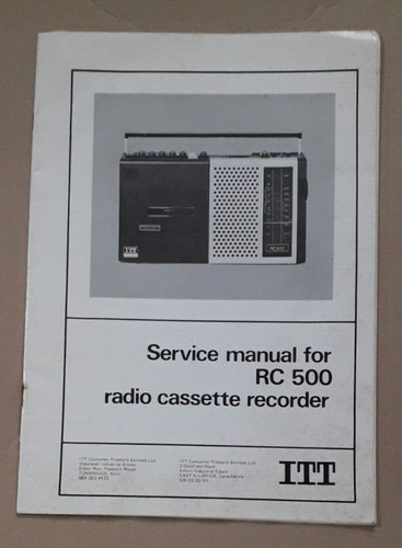 Itt model rc500 service - model,