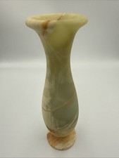 Onyx Carved Vase Pale Green