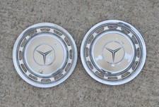 2x Mercedes Benz classic 300D W123 200T Hub Cap  wheel cover trim Yellow 14”