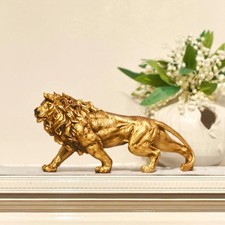 Golden Lion Statue Resin