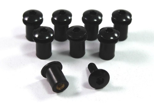 Black aluminium wind shield - 8x,
