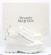 ALEXANDER MCQUEEN TREAD SLICK BOXER DOG STUDS MENS LOW UK 6 EU 40 WHITE RRP £600