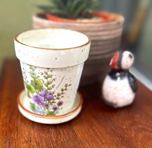 Vintage otagiri ceramic plant - vintage,