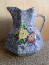 Copeland Spode - " Wild Flower " Pattern Octagonal Milk / Cream Jug