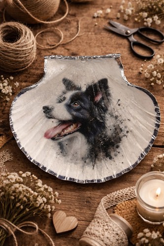 Beautiful scallop shell with - scallop,