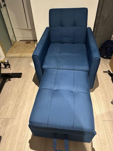 Modern blue armchair with - modern,
