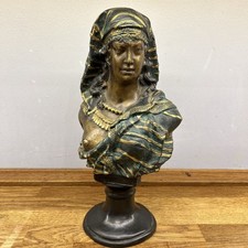1880s bronze metal bust - 1880s,