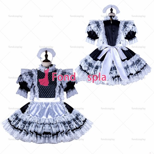 Sissy maid short black - sissy, satin