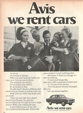 Avis Car Rental 1969 Vintage Advertising WE RENT CARS Girls and Customer