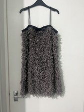Zara Ladies Grey Feather Mini Dress. Size S