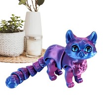 3D Printed Cat Fidget Toys Decor For Relief Cartoon Animal Statue Desk Ornament