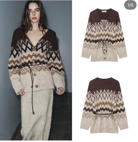 Zara jacquard sequin knit - jacquard,