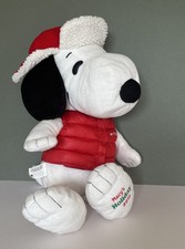 Snoopy Large Plush 18” Macys Holiday 2015 Peanuts Very Good Condition Soft Toy