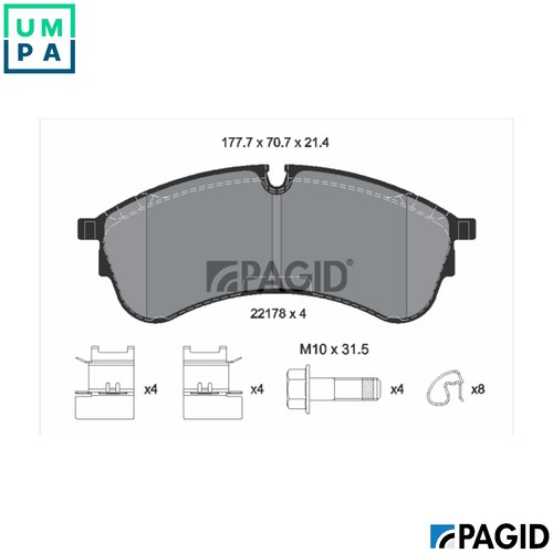 Brake pad set disc - brake,