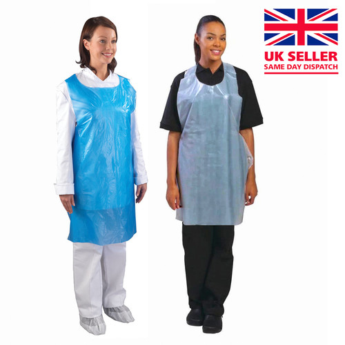 Disposable plastic aprons blue - disposable,