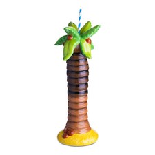 Ceramic Palm Tree Tiki Mug