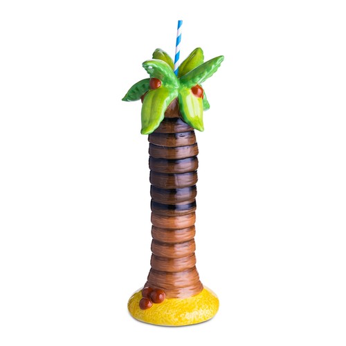 Ceramic palm tree - ceramic, tiki
