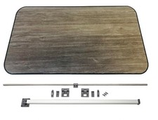 OAK BROWN TABLE & BLACK TRIM +