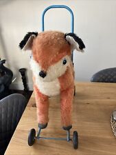 Lines Bros Vintage Mohair Pedigree 1950s Dog Push Along Walker Toy Prop Display